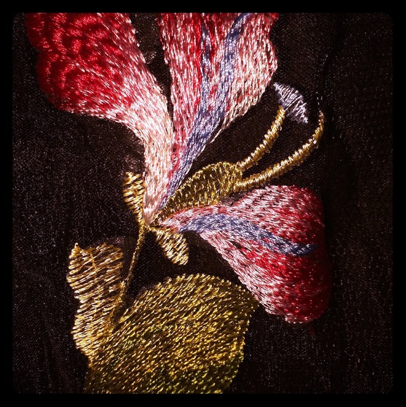 Black embroidered prom dress - Picture 1 of 5